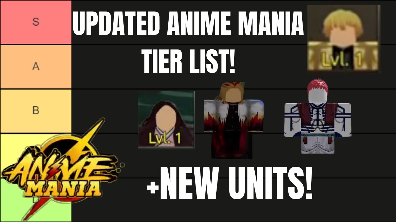 UPDATED* ANIME MANIA TIER LIST!