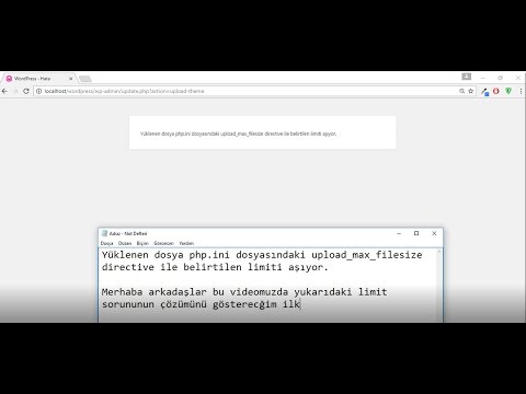 Wordpress yüklenen dosya php.ini dosyasındaki belirtilen limiti aşıyor ÇÖZÜMÜ-Wordpress Memory Limit