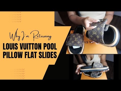 LV Pool Pillow Flat Comfort Mule. Link in bio💕 #lvslides #pillowflat