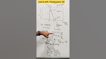 Lateral shift | Lateral Displacement | Ray optics class 12