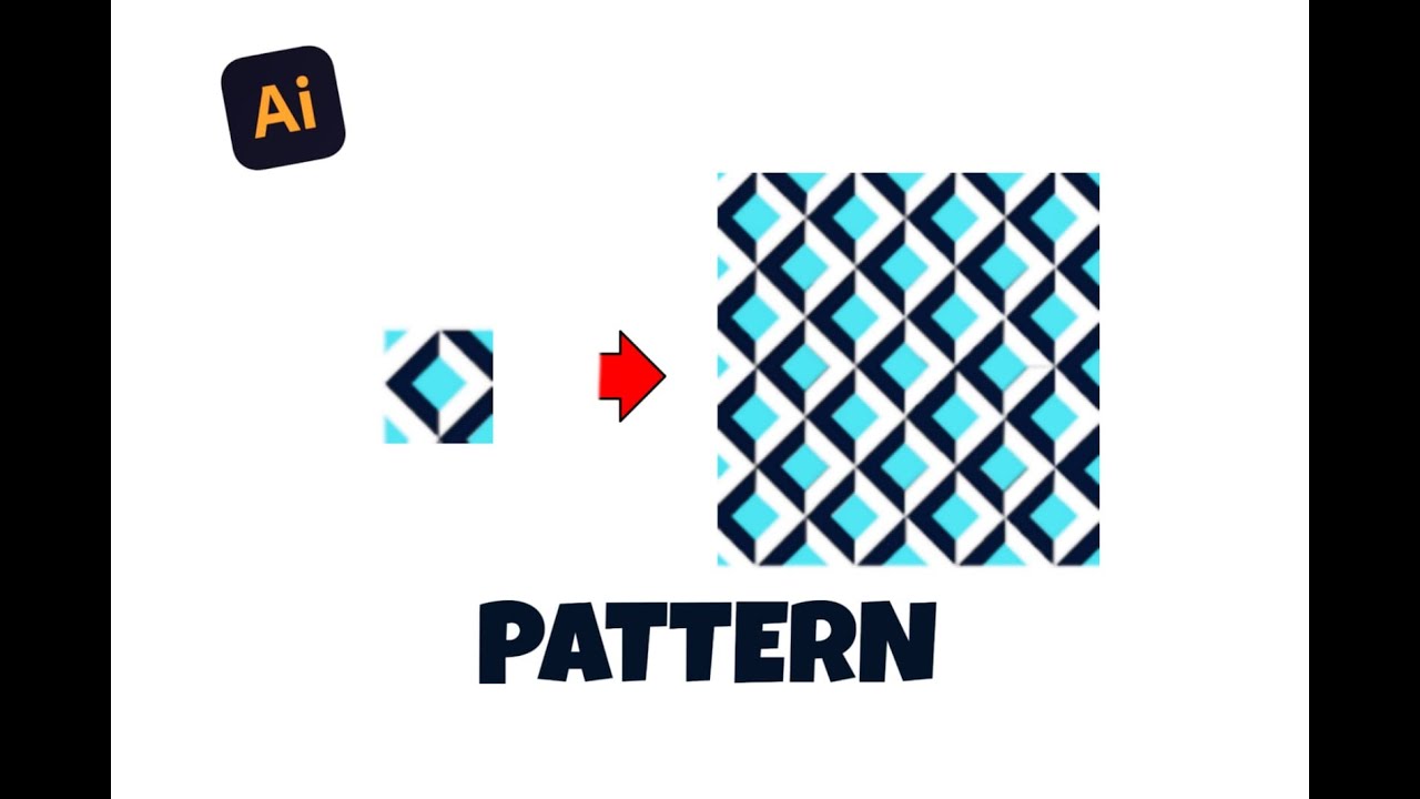 Adobe illustrator make easy pattern design tutorial - YouTube