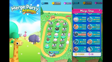Merge Party Animals !! full level 13 Gameplay Party with your favorite animals