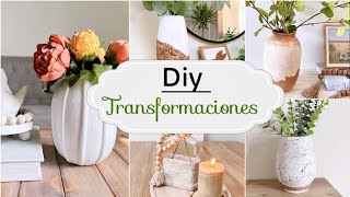 DIY / 5 Transformaciones de JARRONES 2023 🤎 Ideas para crear tus PROPIAS DECORACIONES .