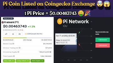 Pi coin listed on Coingecko Exchange 🤯😱 | 1 Pi Coin price = $0.00463743 🤑🎉 #bitcoin #crypto #tron