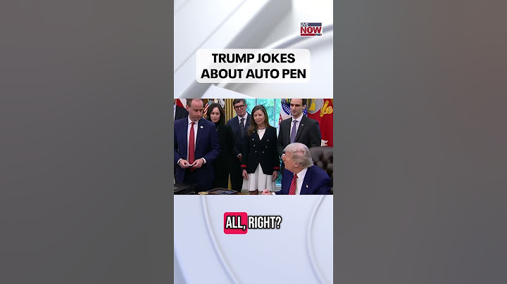 President Donald Trump jokes about former President Joe Biden, autopen