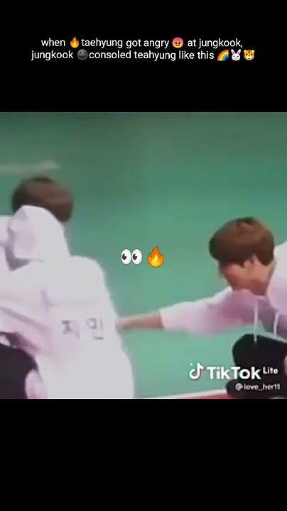 when taehyung 👀got angry 😡 at jungkook #taekook #bts #ytshort #kpop