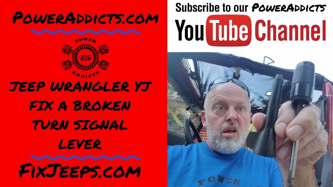 Jeep Wrangler YJ - Turn Signal Lever Broke. How to get the broken piece out  and install a new lever - YouTube