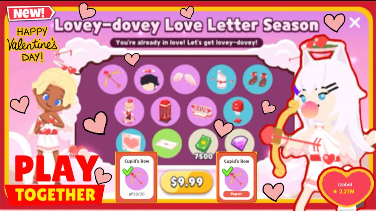 UNLOCKING FULL LOVEY-DOVEY LOVE LETTER VVIP PASS | PLAY TOGETHER - YouTube