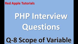 Q-8 Scope of Variable in PHP (Hindi Explanation)