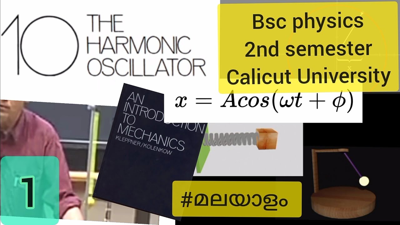 Unit 3 Harmonic oscillator [part 1] Why x=Acoswt? #malayalam#pbphysics ...