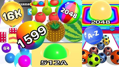 ball run 2048 ball run Infinity iOS & Android - Satisfying Games (Multiple Balls) #cutiepie22yt