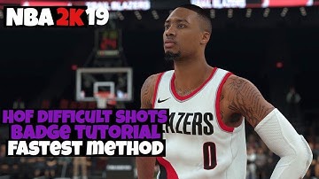 NBA 2K19 | Difficult Shots Badge Tutorial *Fastest Method*