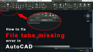 How to fix File tabs missing error in AutoCAD