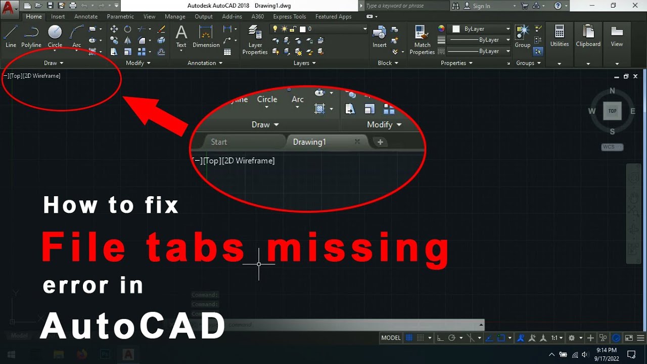 Adjusting AutoCAD Settings for Drawing Tabs Visibility
