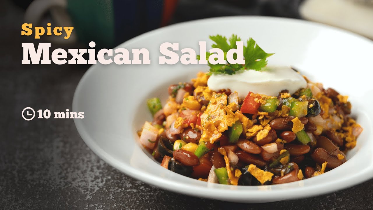 Spicy Mexican Salad | Mexican Salad | Corn and Bean Salad | Salad ...