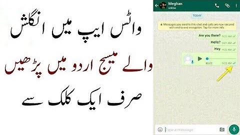 Translate English To Urdu  WhatsApp Chat Translate On One Click 2019