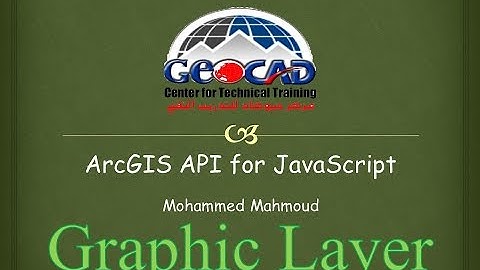 Lesson 04 - ArcGIS API for JavaScript - Graphic Layer