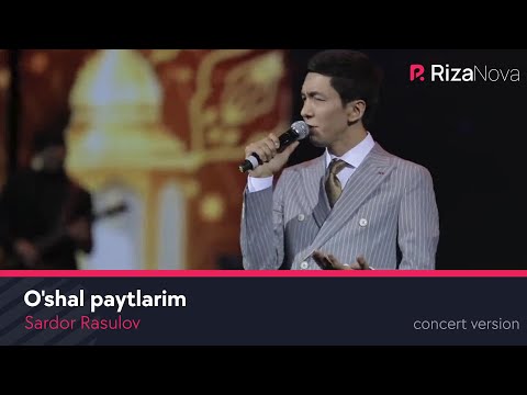 Sardor Rasulov - O'shal paytlarim (LIVE VIDEO 2021)