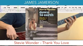 James Jamerson // Stevie Wonder - Thank You Love // bass playalong w/tabs (1966 - soul)