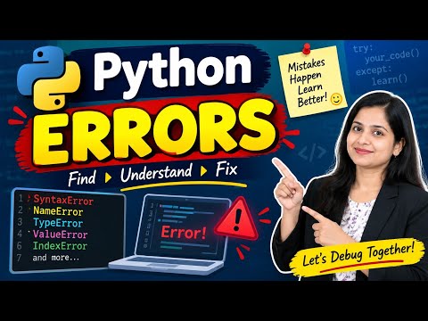Python Errors Explained 🔥 | Syntax, Logical & Runtime Errors | Python for Beginners