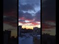 Красивое небо в Москве /ЖК Новые Ватутинки в феврале /Розовые облака на фоне заката/Красивая зима