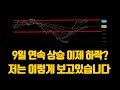 9일 연속 상승 이제 하락시작? 저는 이렇게 봅니다