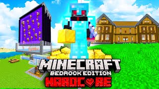 Hice una MEGA GRANJA de ORO en el SURVIVAL TECNICO HARDCORE en MINECRAFT BEDROCK!✌ (#2)