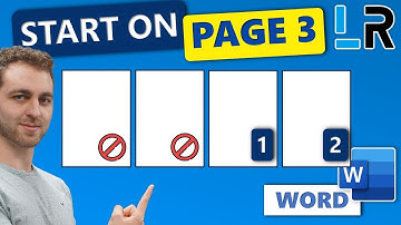 Insert Page Number From 3rd Page in Word
