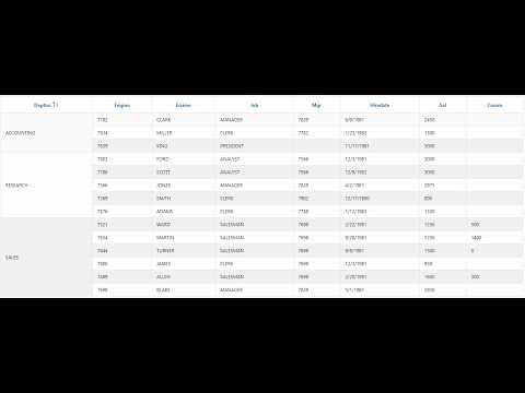 Optimizing Report Layouts: Merging Cells and Grouping Left in Oracle APEX