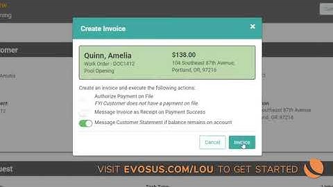 LOU - Review and Invoice feature - powered by Evosus