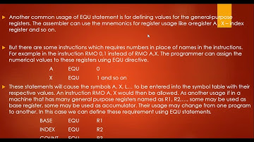 Symbol Defining Statement/MOD1/SS & CD