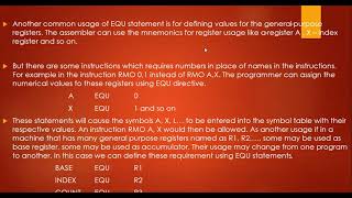 Symbol Defining Statement/MOD1/SS & CD
