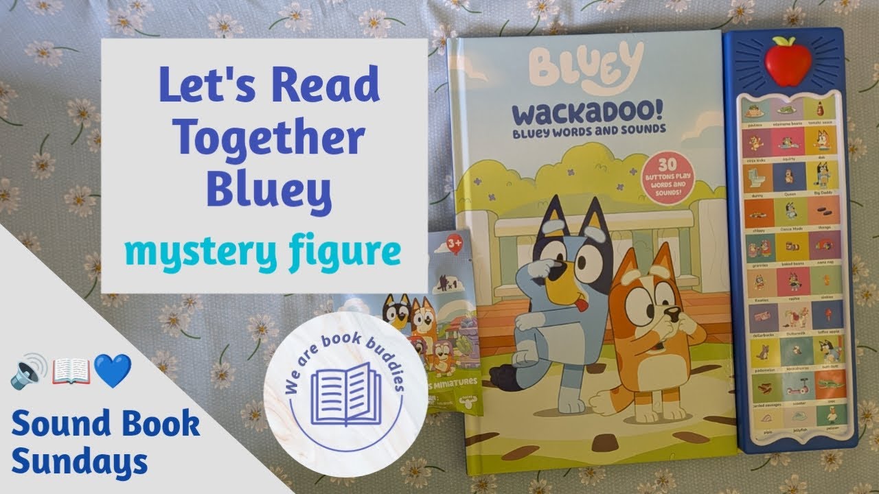 Let's read together a Bluey book. Bluey Wackadoo! We will also open a Bluey Mystery Figure Blind Bag