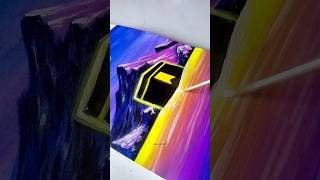 Painting a Midnight Glow 🎨 | Kaba Art  #painting #creative #shorts #kaba