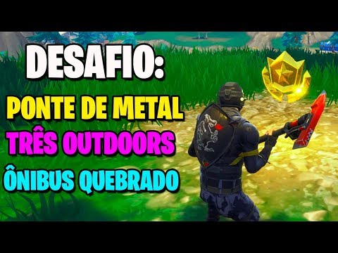 Vídeo: Fortnite - Ponte Metálica, Três Outdoors E Localização De ônibus Acidentado Explicada