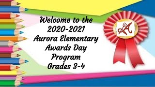 Awards Program Grades 3-4