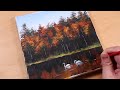 Autumn lake / Landscape / Easy acrylic painting for beginners / PaintingTutorial