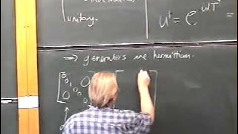 Group Theory, Robert de Mello Koch | Lecture 3 Part 1