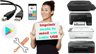 Como imprimir con cable USB desde tu móvil Android📱 - YouTube