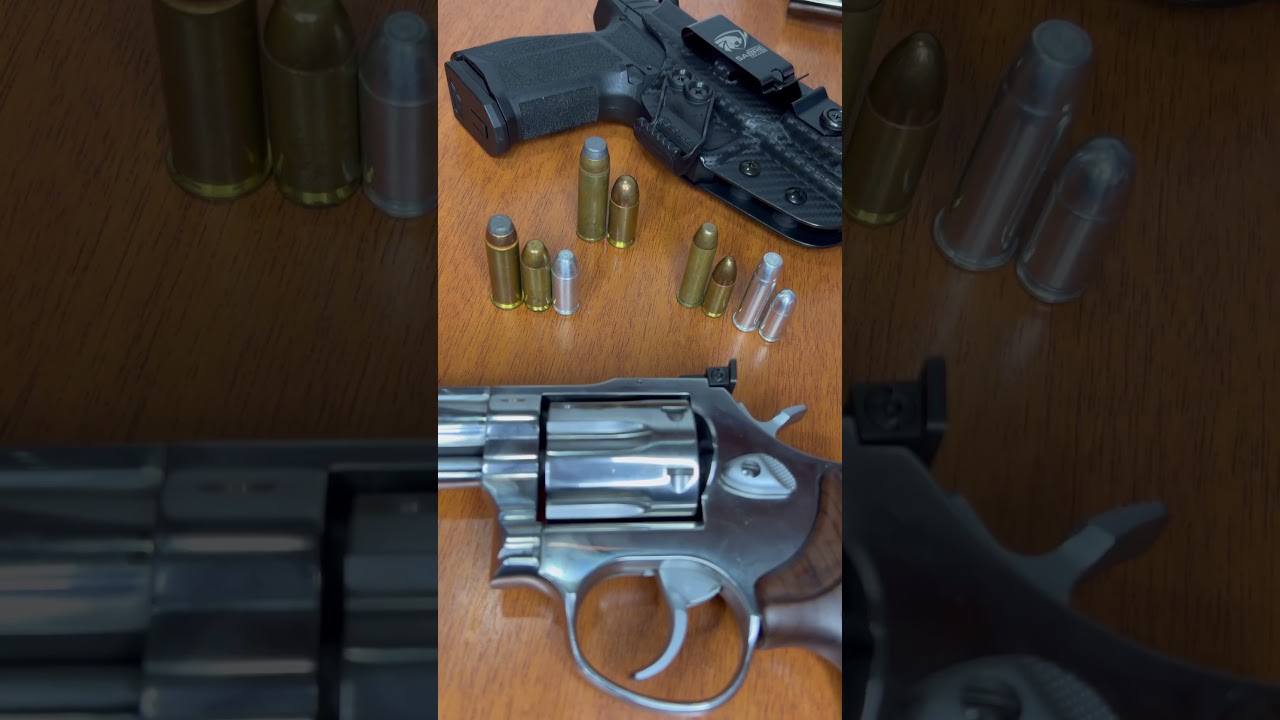 Por que o REVÓLVER é Mais Forte que as PISTOLAS? 357 Magnum vs 9mm, 38, 380, .40, 44 Mag 