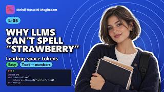 L-05: Why LLMs can’t spell “strawberry” – Tokenization Explained #LLM #AI #Coding