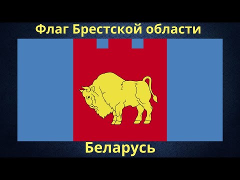 Флаг Брестской области. Беларусь.