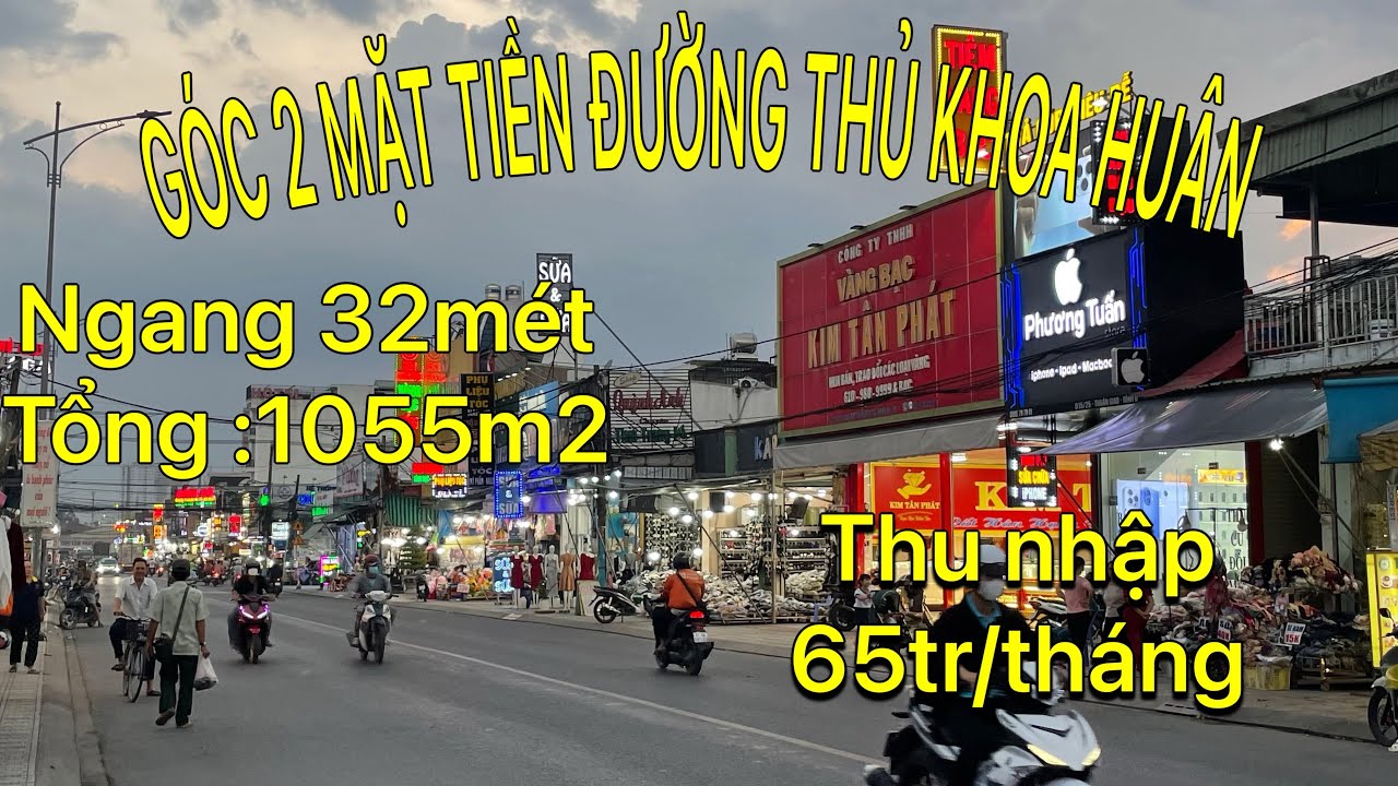 CHỦ NGỘP BÁN GẤP GÓC 2 MẶT TIỀN ĐƯỜNG THU KHOA HUÂN THU NHẬP CAO ỔN ĐỊNH VỊ TRÍ ĐẸP ĐẦU TƯ