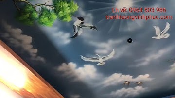 VẼ TRANH 3D VÀ TRẦN MÂY 3D TẠI NGÃ 4 PHỔ YÊN - THÁI NGUYÊN 0964 503 986