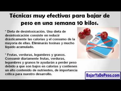 como bajar de peso en una semana 10 kilos ¡SI! como bajar de peso en una semana 10 kilos