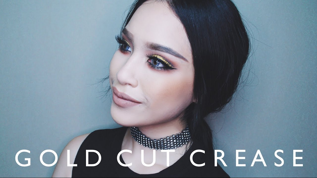 gold cut crease แต่งหน้าสีทองเผ็ชๆ l mossster