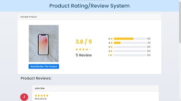 Product Review/Rating System Using PHP and MySQL with Source Code