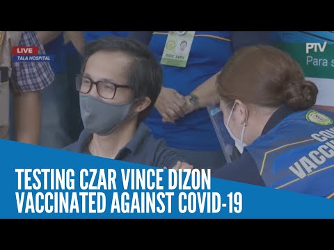 Testing czar Vince Dizon gets Sinovac's covid-19 vaccine