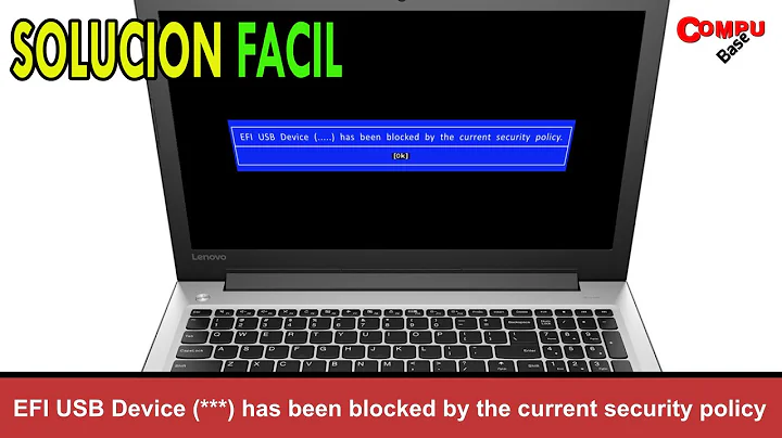 EFI USB Device has been blocked by the current security policy