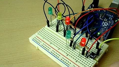 Arduino traffic and pedestrian lights